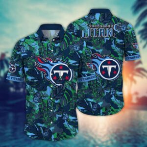 Tennessee Titans Rainforest NFL Football Team Hawaiian Shirt