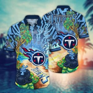 Tennessee Titans Seashore NFL Football Team Hawaiian Shirt