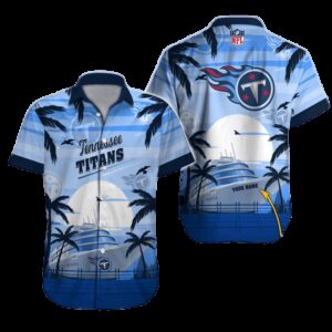 Tennessee Titans Sunset Cruise Personalized Hawaiian Shirt