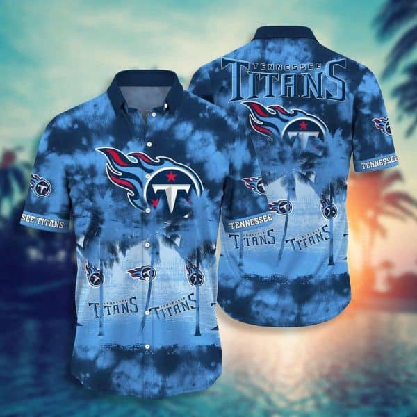 Tennessee Titans Tropical Sky NFL Football Team Hawaiian Shirt Tennessee Titans Tropical Sky NFL Football Team Hawaiian Shirt