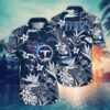 Tennessee Titans White Tropical leaf NFL Football Team Hawaiian Shirt