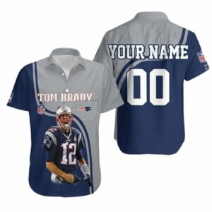 Tom Brady 12 Own The Moment New England Patriots Personalized Hawaiian Shirt
