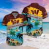 Washington Commanders Beach NFL Football Team Hawaiian Shirt