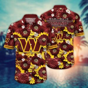 Washington Commanders Blossom NFL Football Team Hawaiian Shirt
