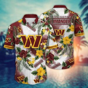 Washington Commanders Floral Daytime NFL Football Team Hawaiian Shirt