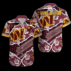Washington Commanders Floral Pride Hawaiian Shirt