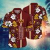 Washington Commanders Floral Stripe Hawaiian Shirt