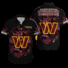 Washington Commanders Midnight Bloom Hawaiian Shirt