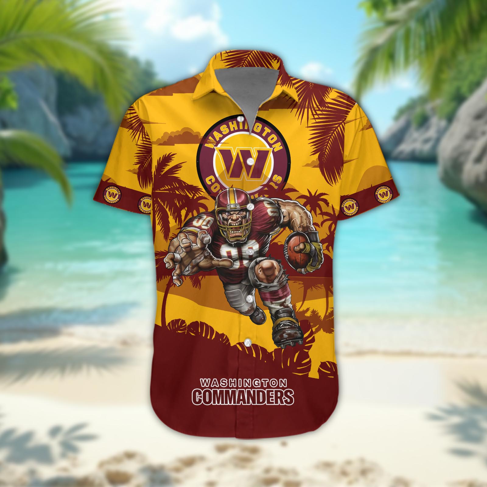 Washington-Commanders-Personalized-Hawaiian-Shirt-Custom-Name-1
