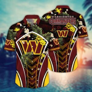 Washington Commanders Rainforest NFL Football Team Hawaiian Shirt