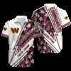 Washington Commanders Striped Flora Hawaiian Shirt