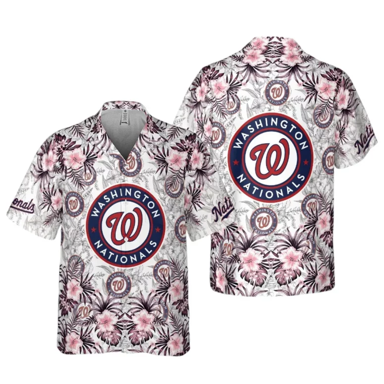 Washington Nationals Coastal Paradise Hawaiian Shirt Washington Nationals Coastal Paradise Hawaiian Shirt