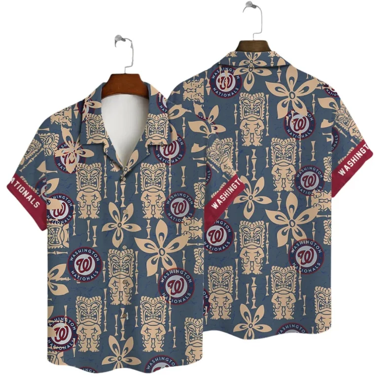 Washington Nationals Island Escape Hawaiian Shirt Washington Nationals Island Escape Hawaiian Shirt