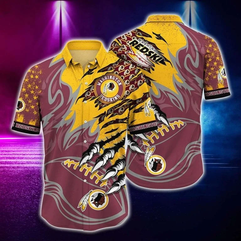 Washington Redskins Claw Strike Hawaiian Shirt Washington Redskins Claw Strike Hawaiian Shirt