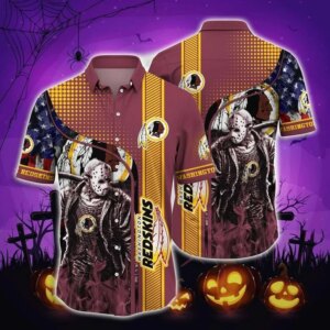 Washington Redskins Halloween Jason Voorhees Hawaiian Shirt