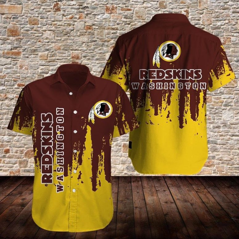 Washington Redskins Starburst Legacy Hawaiian Shirt Washington Redskins Starburst Legacy Hawaiian Shirt