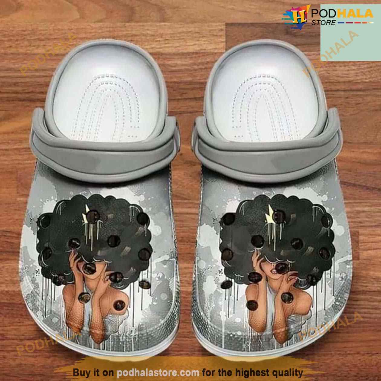 Afro Queen Natural Hair Beautys Black History Month Gift Crocs Clog Shoes For Men Women Afro Queen Natural Hair Beautys Black History Month Gift Crocs Clog Shoes For Men Women