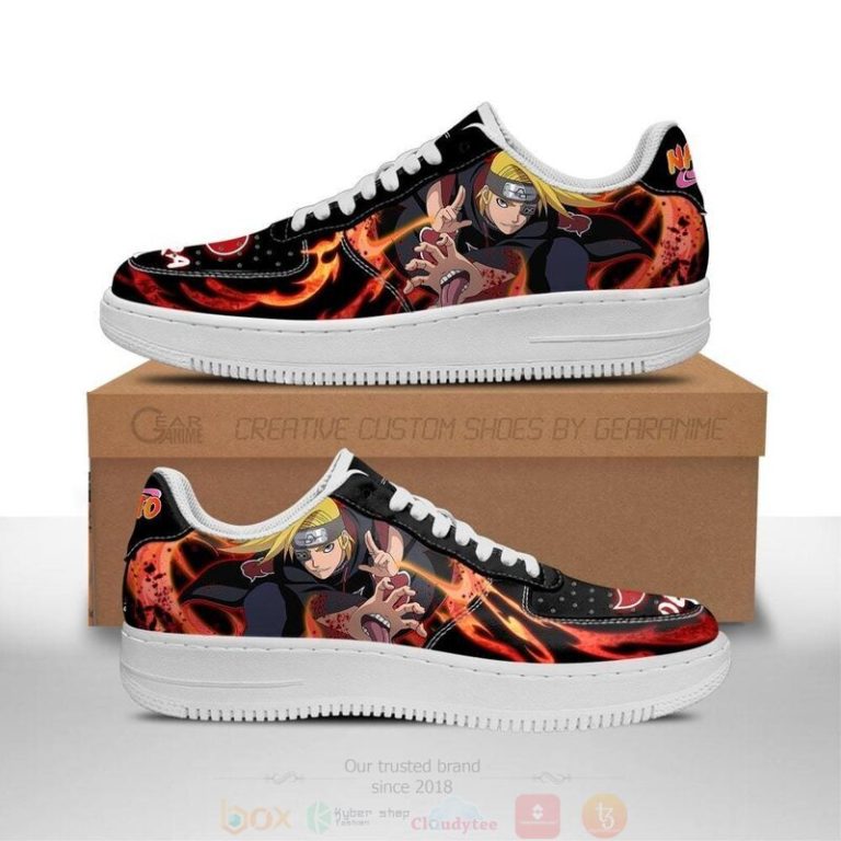 Akt-Deidara-Anime-Leather-Air-Force-Shoes-1