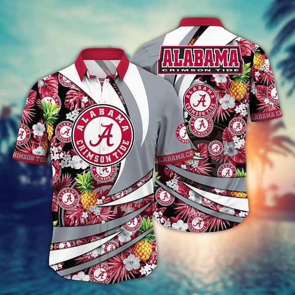 Alabama Crimson Tide Blossom Hawaiian Shirt Alabama Crimson Tide Blossom Hawaiian Shirt