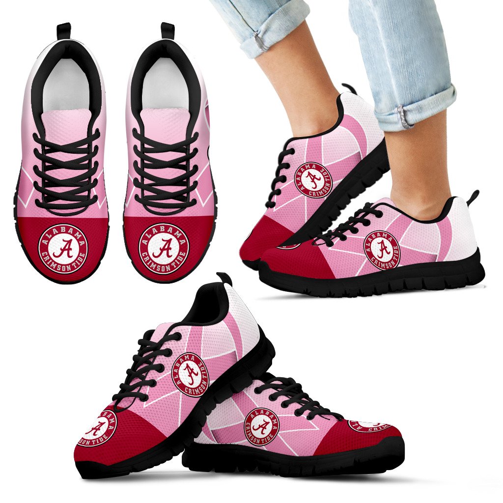 Alabama Crimson Tide Cancer Pink Ribbon Sneakers Alabama Crimson Tide Cancer Pink Ribbon Sneakers