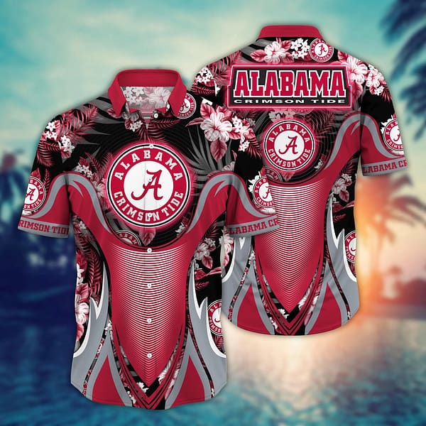 Alabama Crimson Tide Tropical Leaf Armor Design Hawaiian Shirt Alabama Crimson Tide Tropical Leaf Armor Design Hawaiian Shirt