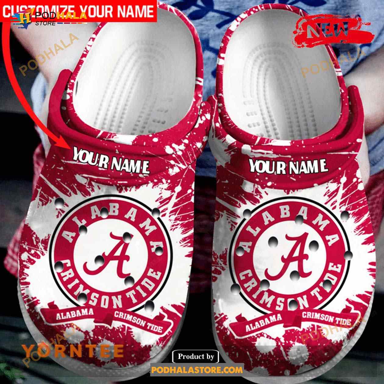 Alabama Football Crocs Crocband Clog Comfortable Classic Clog Water Shoes For Mens And Women Alabama Football Crocs Crocband Clog Comfortable Classic Clog Water Shoes For Mens And Women