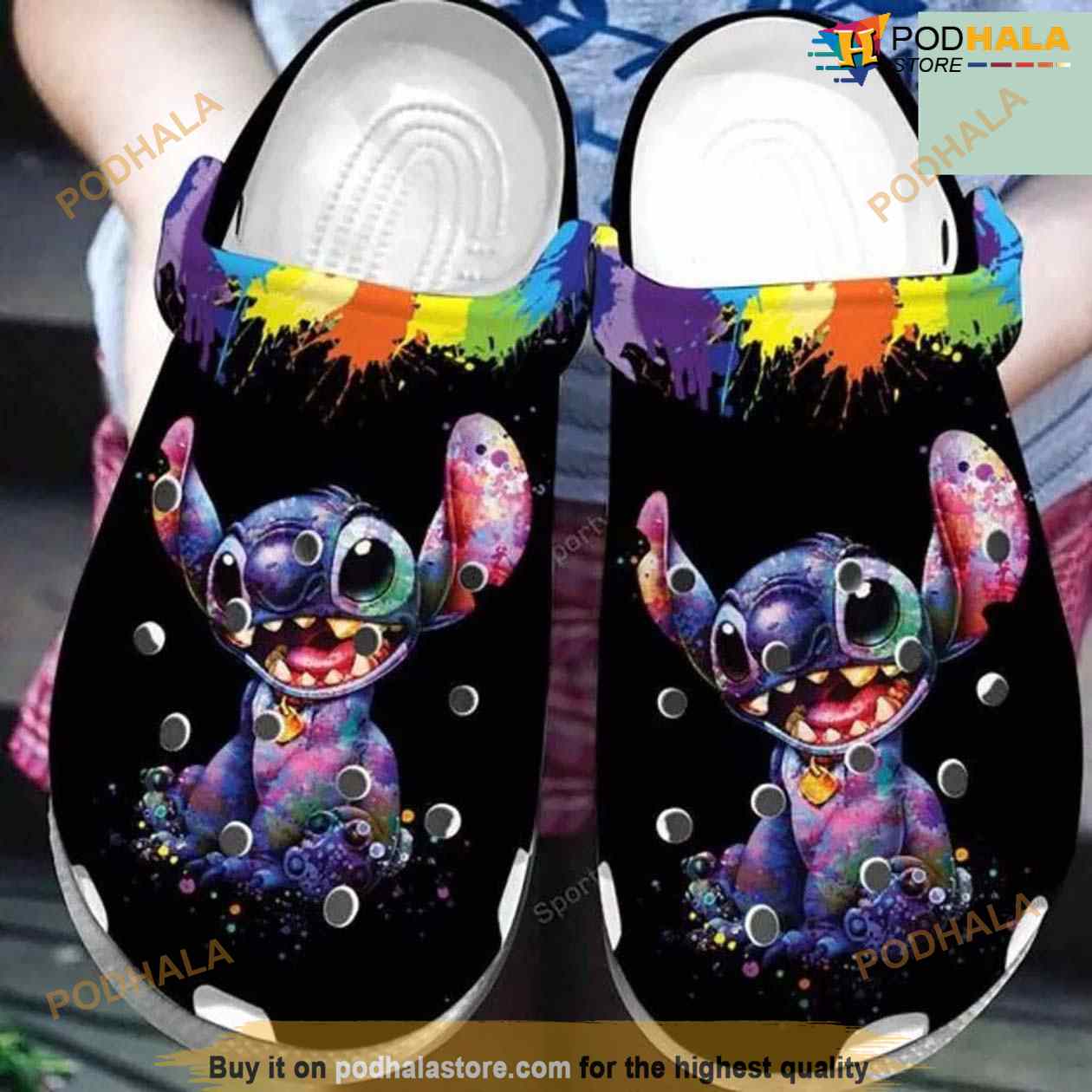 Amazing Watercolor Art Stitch So Cute Kids Crocs Clogs Shoes Funny Cartooncrocs Amazing Watercolor Art Stitch So Cute Kids Crocs Clogs Shoes Funny Cartooncrocs