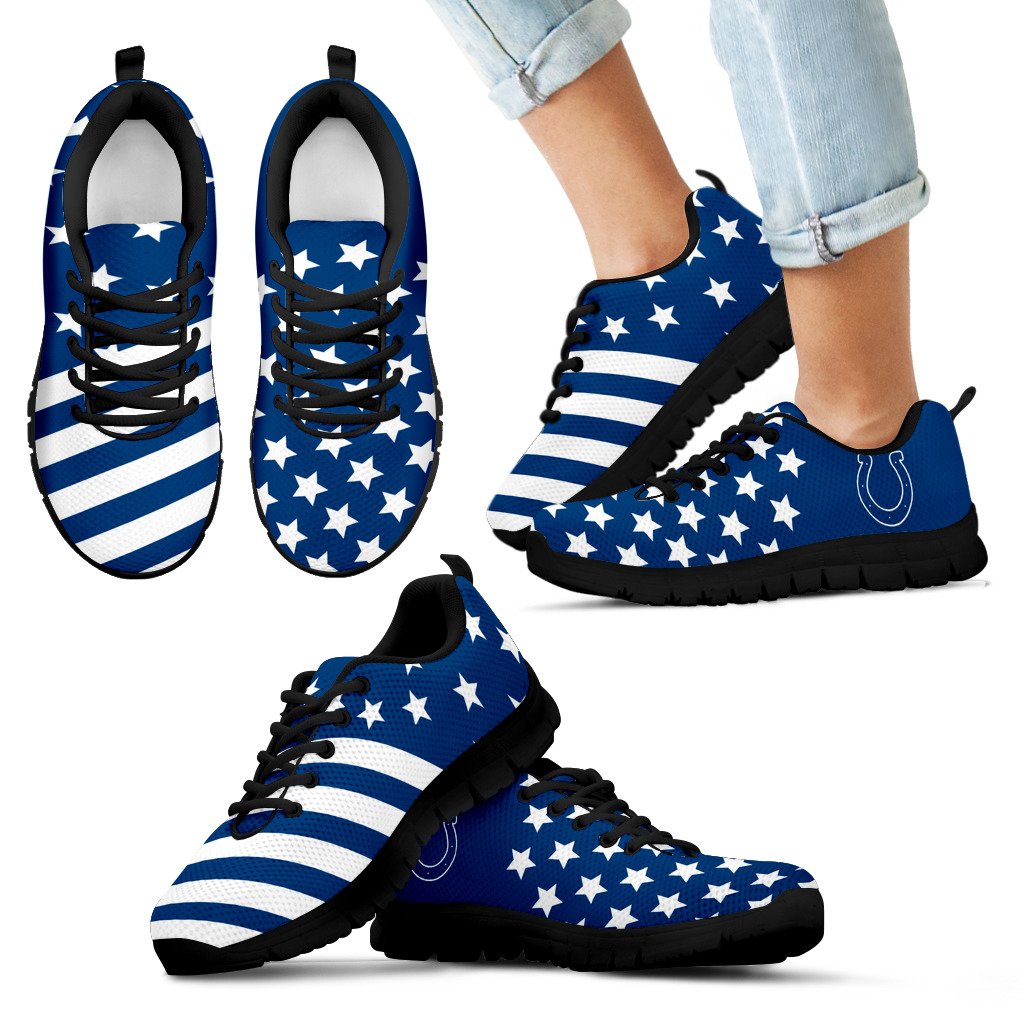 America Flag Full Stars Stripes Indianapolis Colts Sneakers America Flag Full Stars Stripes Indianapolis Colts Sneakers