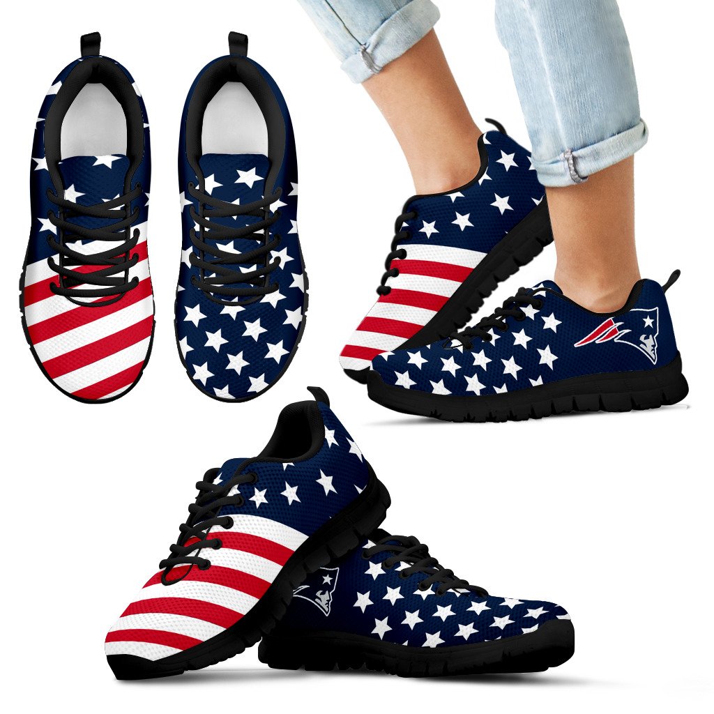 America Flag Full Stars Stripes New England Patriots Sneakers America Flag Full Stars Stripes New England Patriots Sneakers