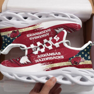 America Flag Ncaa Arkansas Razorbacks Max Soul Shoes