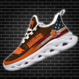 America Flag Nfl Cleveland Browns Max Soul Shoes