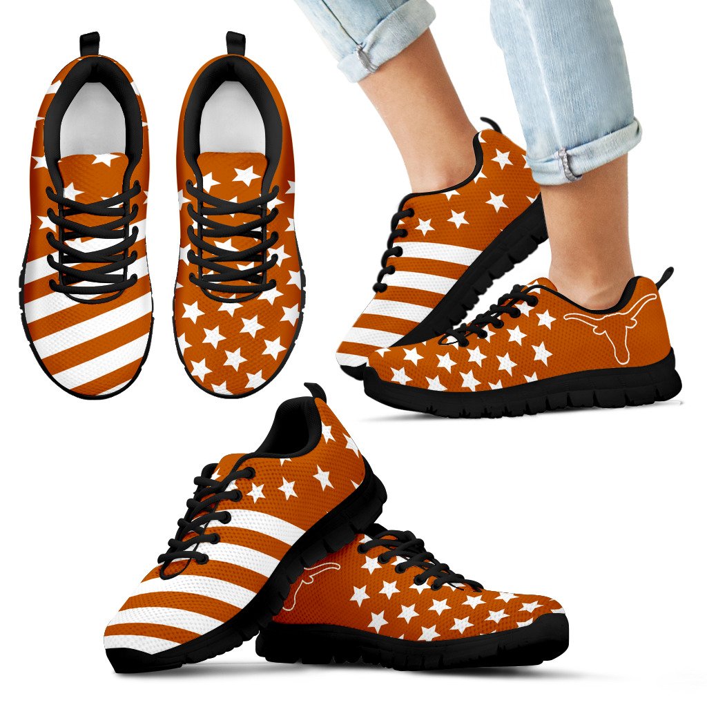 American Flag Full Stars Texas Longhorns Sneakers American Flag Full Stars Texas Longhorns Sneakers