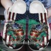 American Flag Hook Fishing Crocs Gift