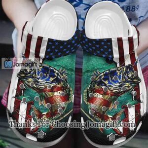American Flag Hook Fishing Crocs Gift