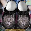 Angry Grey Wolf Shoes Wolf In The Drark Clogsbland Crocs Clog Shoes