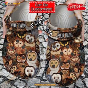 Animal Cute Owl Patterns For Man And Women Crocs Clog Shoes