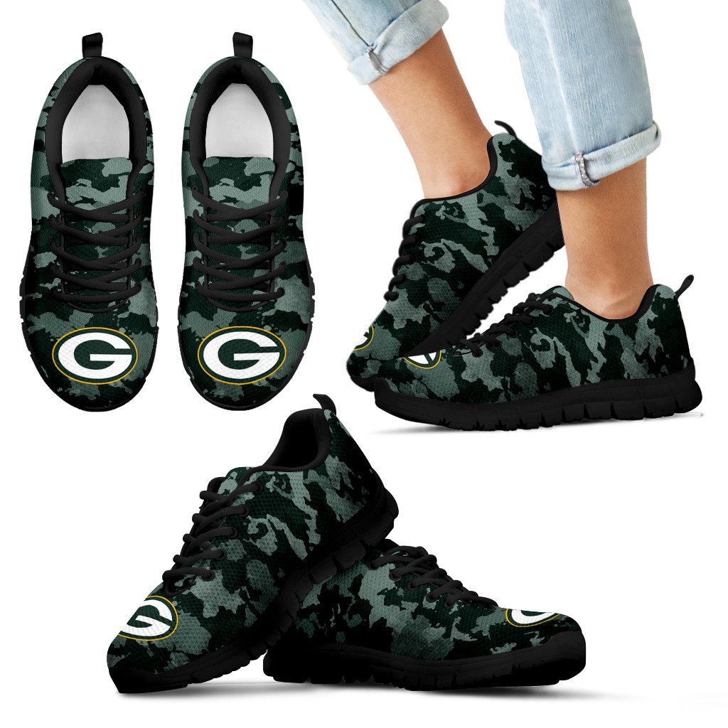 Arches Top Fabulous Camouflage Background Green Bay Packers Sneakers Arches Top Fabulous Camouflage Background Green Bay Packers Sneakers
