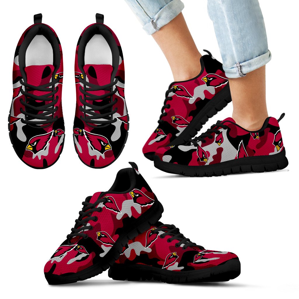 Arizona Cardinals Cotton Camouflage Fabric Military Solider Style Sneakers Arizona Cardinals Cotton Camouflage Fabric Military Solider Style Sneakers