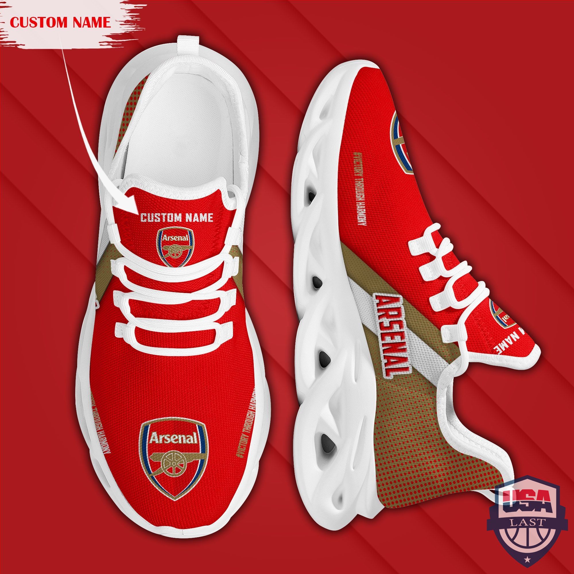 Arsenal Custom Name Max Soul Shoes Arsenal Custom Name Max Soul Shoes