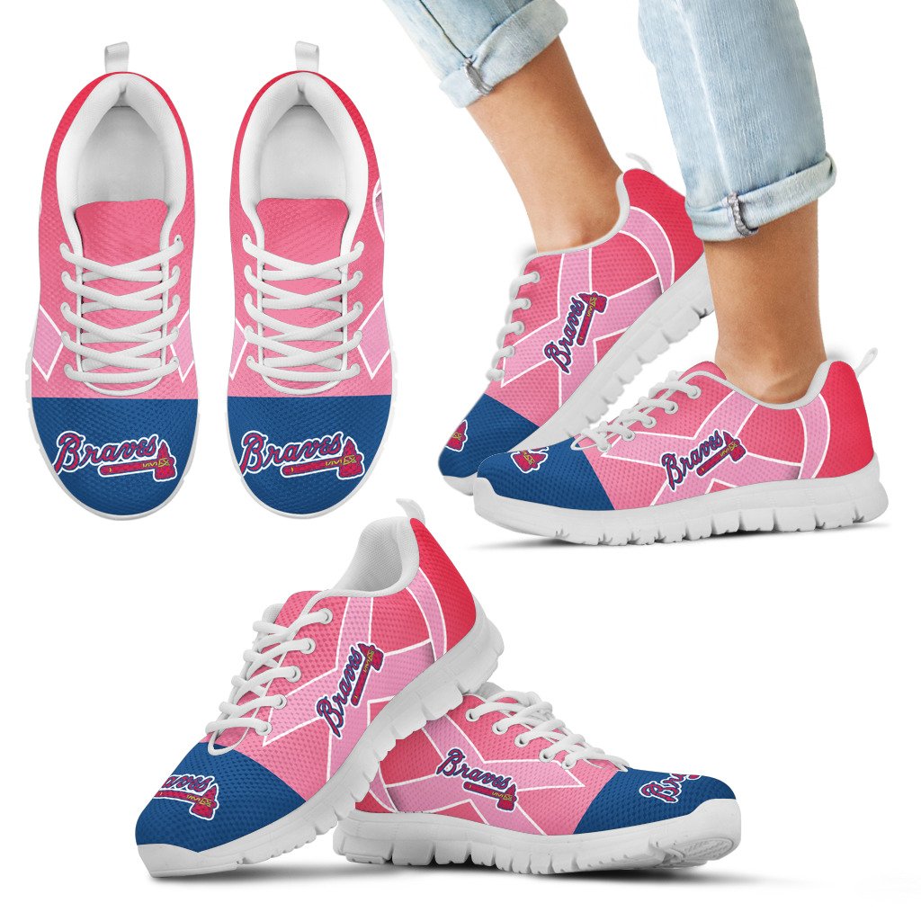 Atlanta-Braves-Cancer-Pink-Ribbon-Sneakers-1