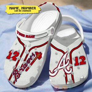 Atlanta Braves Personalized Crocband Crocs Clog Shoes