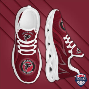 Atlanta Falcons Fire Flame Custom Name Max Soul Shoes