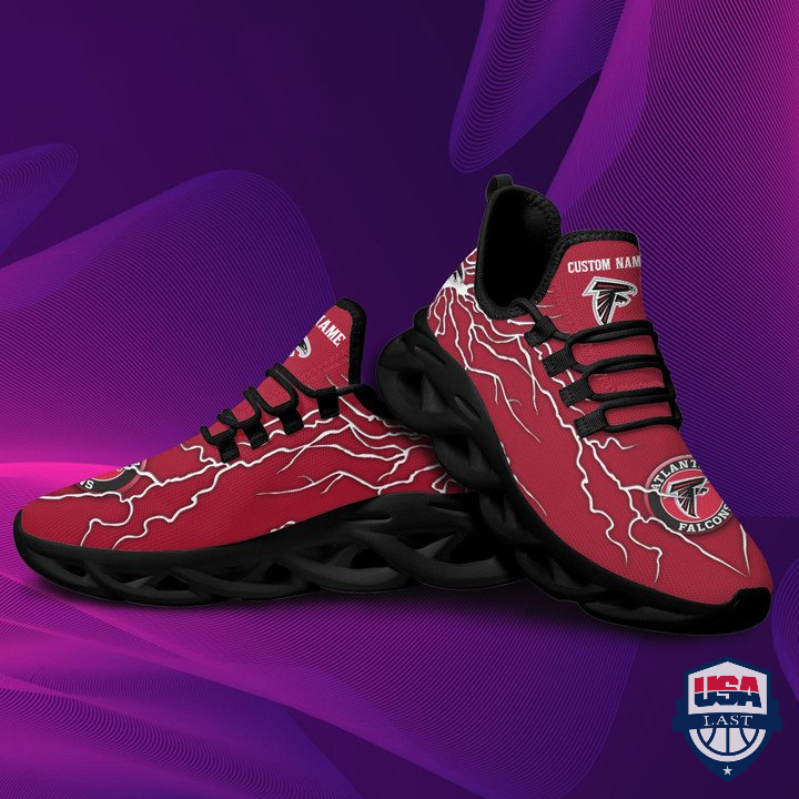 Atlanta Falcons Thunderbolt Custom Name Max Soul Shoes Atlanta Falcons Thunderbolt Custom Name Max Soul Shoes