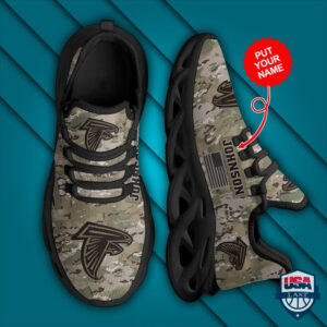 Atlanta Falcons Us Army Military Custom Name Max Soul Shoes 27