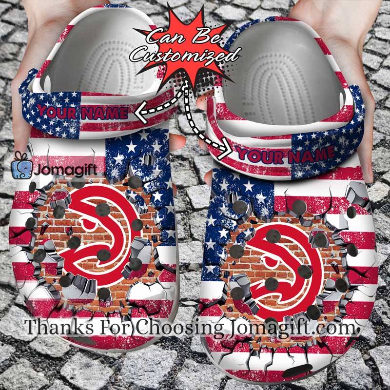 Atlanta Hawks American Flag Crocs Shoes Gift Atlanta Hawks American Flag Crocs Shoes Gift