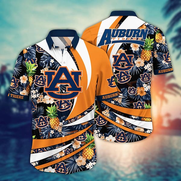 Auburn Tigers Tropical Pineapple Hawaiian Shirt Auburn Tigers Tropical Pineapple Hawaiian Shirt