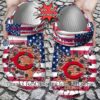[Awesome] Cincinnati Reds Red White American Flag Crocs Gift