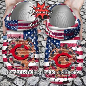 [Awesome] Cincinnati Reds Red White American Flag Crocs Gift
