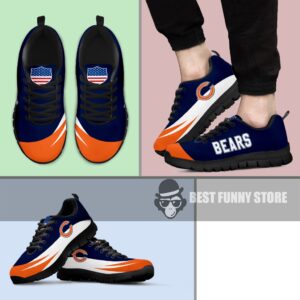 Awesome Gift Logo Chicago Bears Sneakers