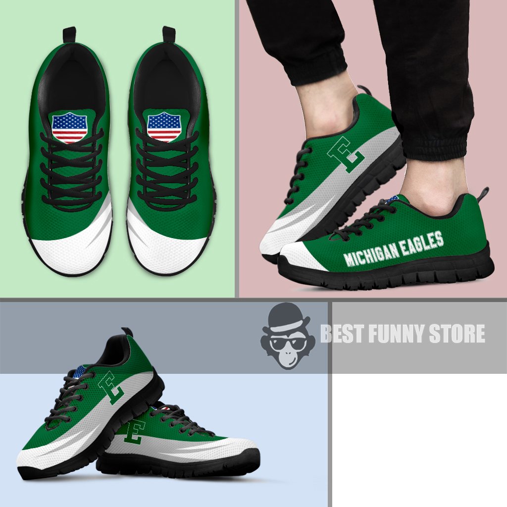 Awesome Gift Logo Eastern Michigan Eagles Sneakers Awesome Gift Logo Eastern Michigan Eagles Sneakers